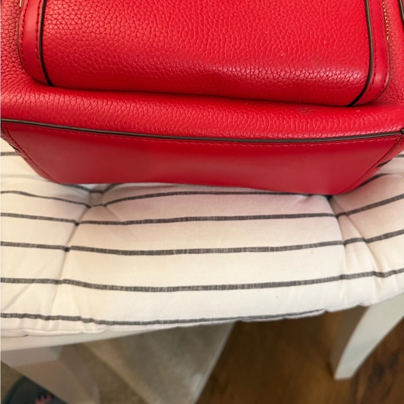 Michael Kors Jaycee Medium Backpack in a bright red pebbled leather main image 9